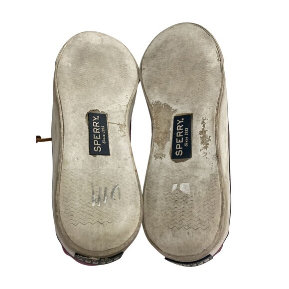 Sperry Womens size 8M Pink Canvas Lace-Up Sneakers shoes - Picture 7 of 8